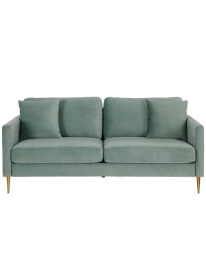 Highland Sofa With Pillows Green - Cosmoliving By Cosmopolitan