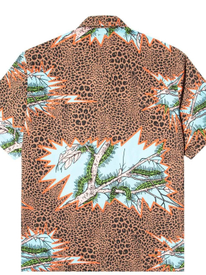 Mutated Cheetah Full Zip Short Sleeve Shirt