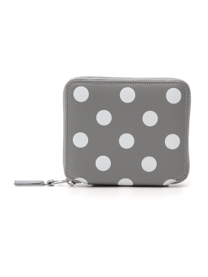 Comme Des Garçons Wallet Polka-dot Zip-around Wallet