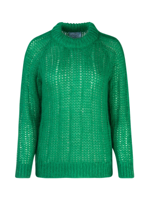 Prada Ribbed Knitted Sweater