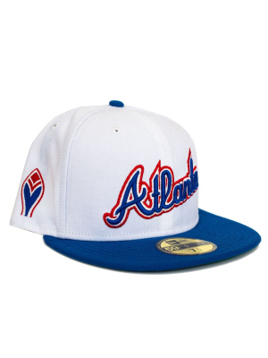 New Era 5950 Atlanta Braves Watermark White-blue