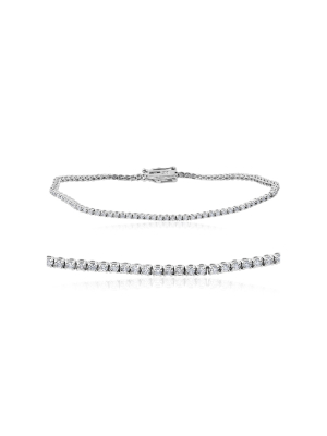 Pompeii3 1 1/2 Cttw Diamond Tennis Bracelet 14k White Gold 7"