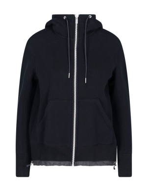 Sacai Zipped Drawstring Hoodie