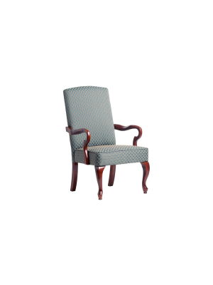 Derby Blue Gooseneck Arm Chair - Comfort Pointe