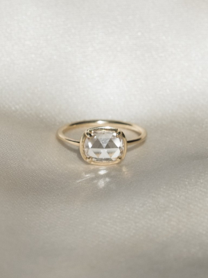 East-west Oval Rose-cut Diamond Ring