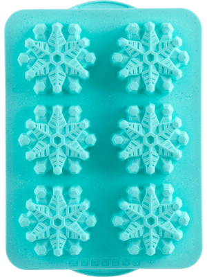 Trudeau Silicone Snowflake Cakelette Pan Blue