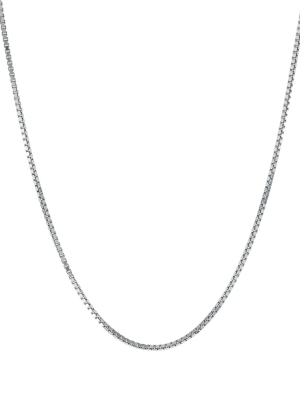 Sterling Silver 20" Box Chain Necklace