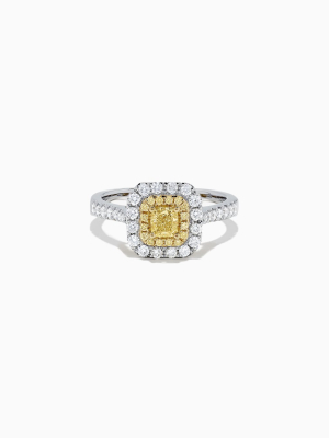 Effy Canare 18k Two Tone Gold Yellow And White Diamond Ring, 0.97 Tcw