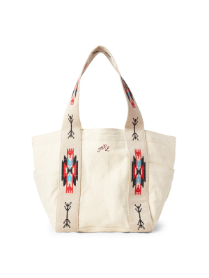 Canvas Embroidered Medium Tote