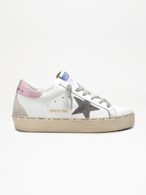 Hi Star Sneakers - White Leather, Dark Grey, Salmon & Ice