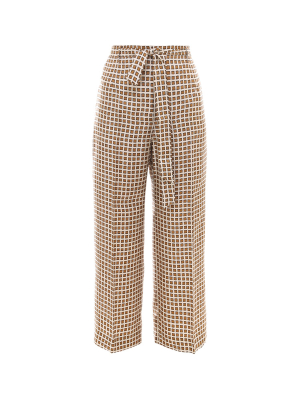 's Max Mara Printed Wide Leg Trousers