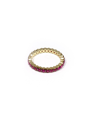 Sterling Small Colored Hexagon Ring