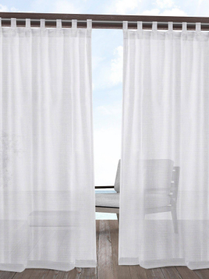 Set Of 2 Miami Indoor/outdoor Tab Top Window Curtain Panel - Exclusive Home