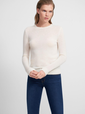 Crewneck Sweater In Feather Cashmere