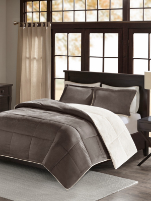 Monterey Corduroy Berber Reverse Comforter Set (twin) Gray - 2pc