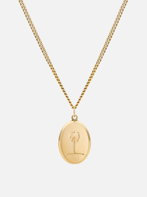 Palm Tree Necklace, Gold