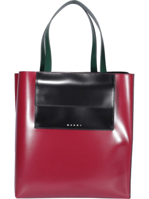 Marni Logo Print Pouch Tote Bag