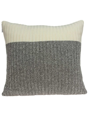 Casual Square Gray And Tan Accent Pillow Cover