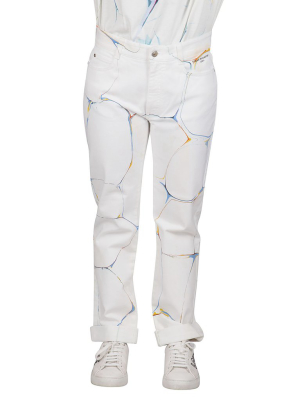 Stella Mccartney Marble Printed Straight-leg Jeans