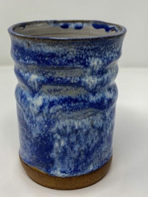 Zeyzey Blue Drip Vase