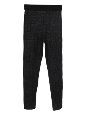 Fendi Ff Motif High Rise Leggings