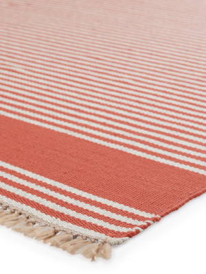 Strand Indoor/outdoor Striped Rust & Beige Rug