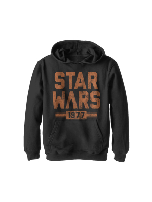 Men's Star Wars Vader Striped Logo Pull Over Hoodie