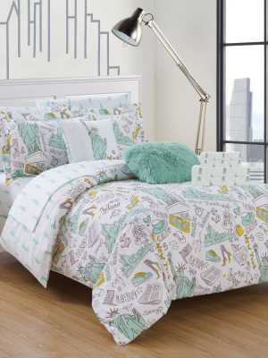 Chic Home Design Ellis Bed In A Bag Comforter Set