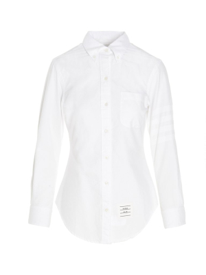 Thom Browne Logo Patch Long-sleeved Shirt