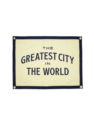 Greatest City In The World Camp Flag • United By Blue X True Hand Society X Oxford Pennant Original