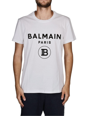 Balmain Flocked Logo T-shirt