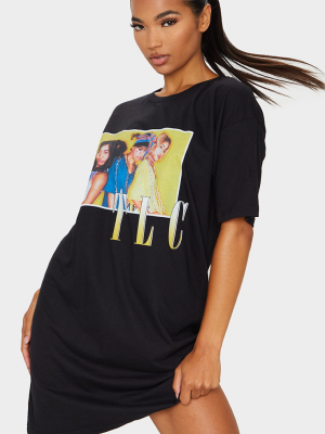 Black Tlc Slogan T Shirt Dress