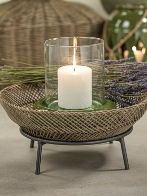 Monteverde Rattan Tray On Metal Stand