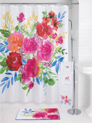 Floral Burst Bath Rug - Allure Home Creations