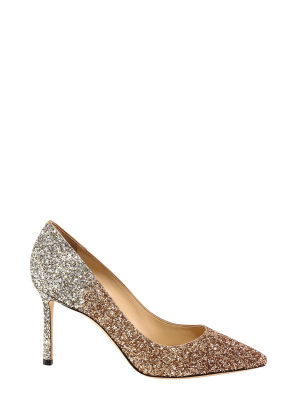 Jimmy Choo Romy Glitter 85 Pumps