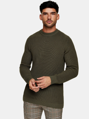 Olive Turtle Neck Knitted Sweater