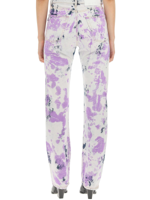 Msgm Tie-dyed Straight Leg Jeans