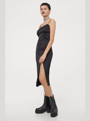 Slit-front Dress