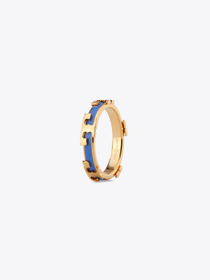 Serif-t Enameled Stackable Ring