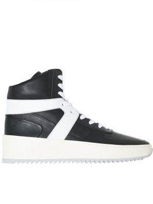 Nubuck Basketball Sneakers (fg04s18d-19le-9901-black-white)
