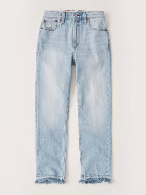 High Rise Ankle Mom Jeans