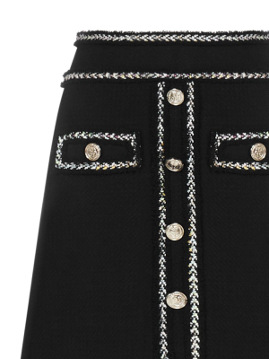 Pinko Tweed A-line Mini Skirt