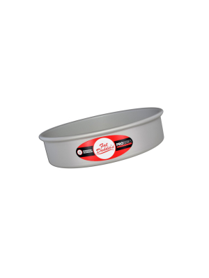 Fat Daddio's Prd-102 Anodized Aluminum Round Cake Pan With Solid Bottom, 10 X 2"