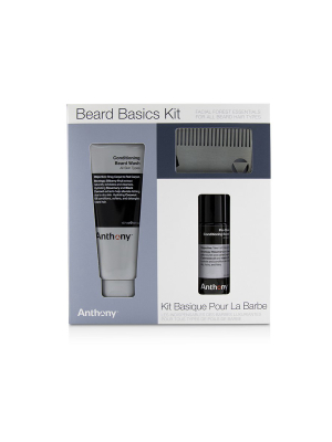 Anthony Beard Basics Kit: 1x Conditioning Beard Wash 177ml, 1x Pre-shave + Conditioning Beard Oil 59ml, 1x Beard Comb 3pcs