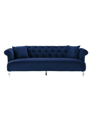 Elegance Contemporary Loveseat Blue/acrylic - Armen Living