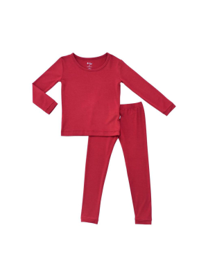 Toddler Pajama Set In Ruby