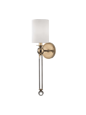 Gordon 1 Light Wall Sconce Aged Brass