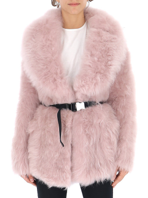 Prada Belted Fur Coat