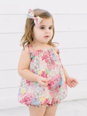 Mauvey Pink Bubble Romper - 12m Only