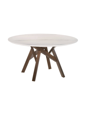 54" Venus Round Mid-century Modern Dining Table - Armen Living